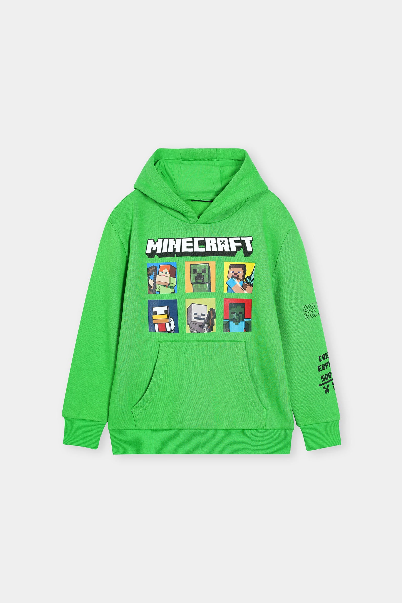 Minecraft 2-Piece Hoodie & Jogger Set for Kids – Green Hoodie with Black Joggers