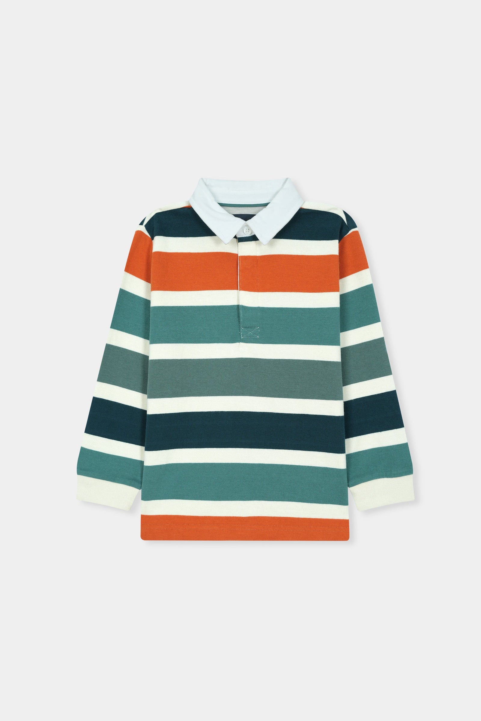 Bold Stripes Classic Polo Tee – Autumn Tones
