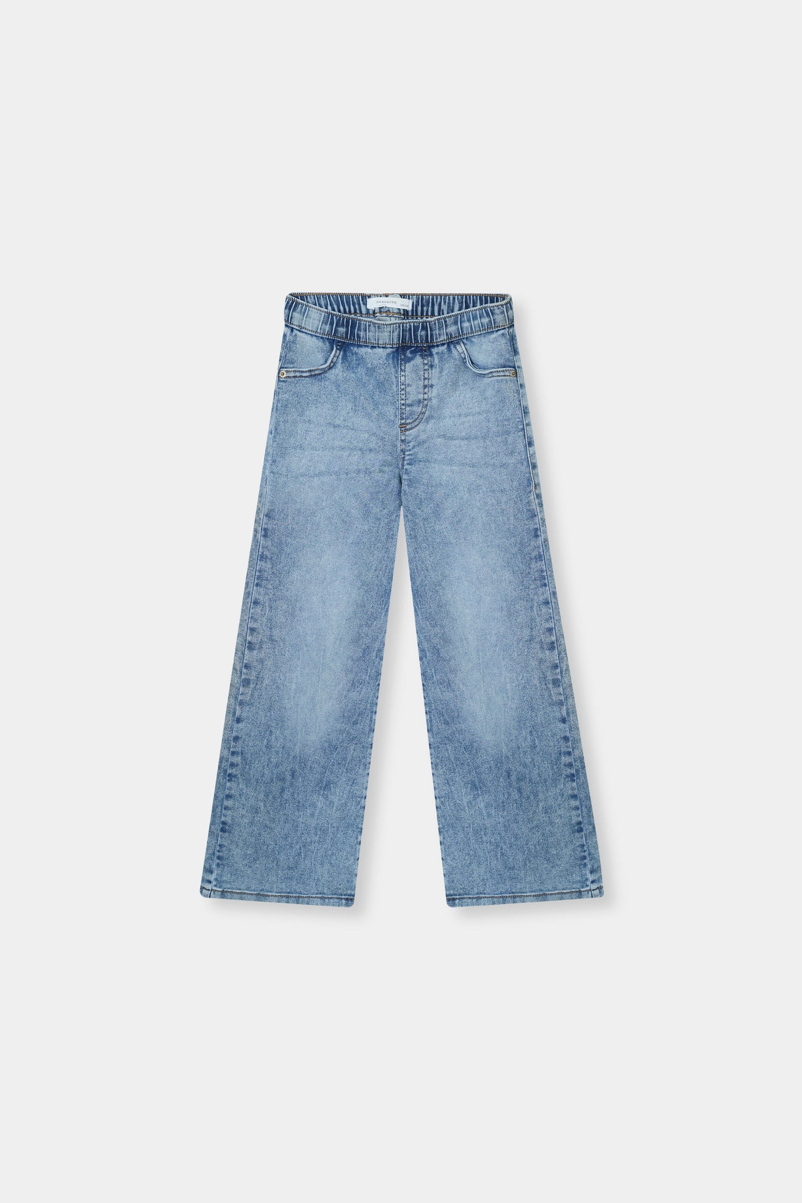 Classic Light Wash Wide-Leg Denim Jeans for girls
