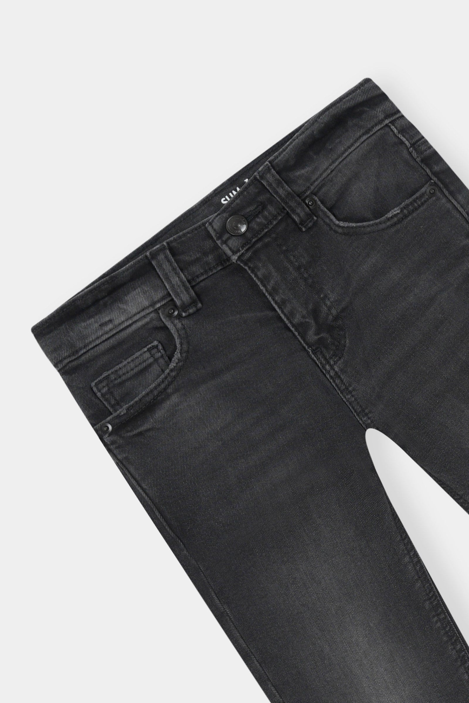 Charcoal Black Slim Jeans For Boys