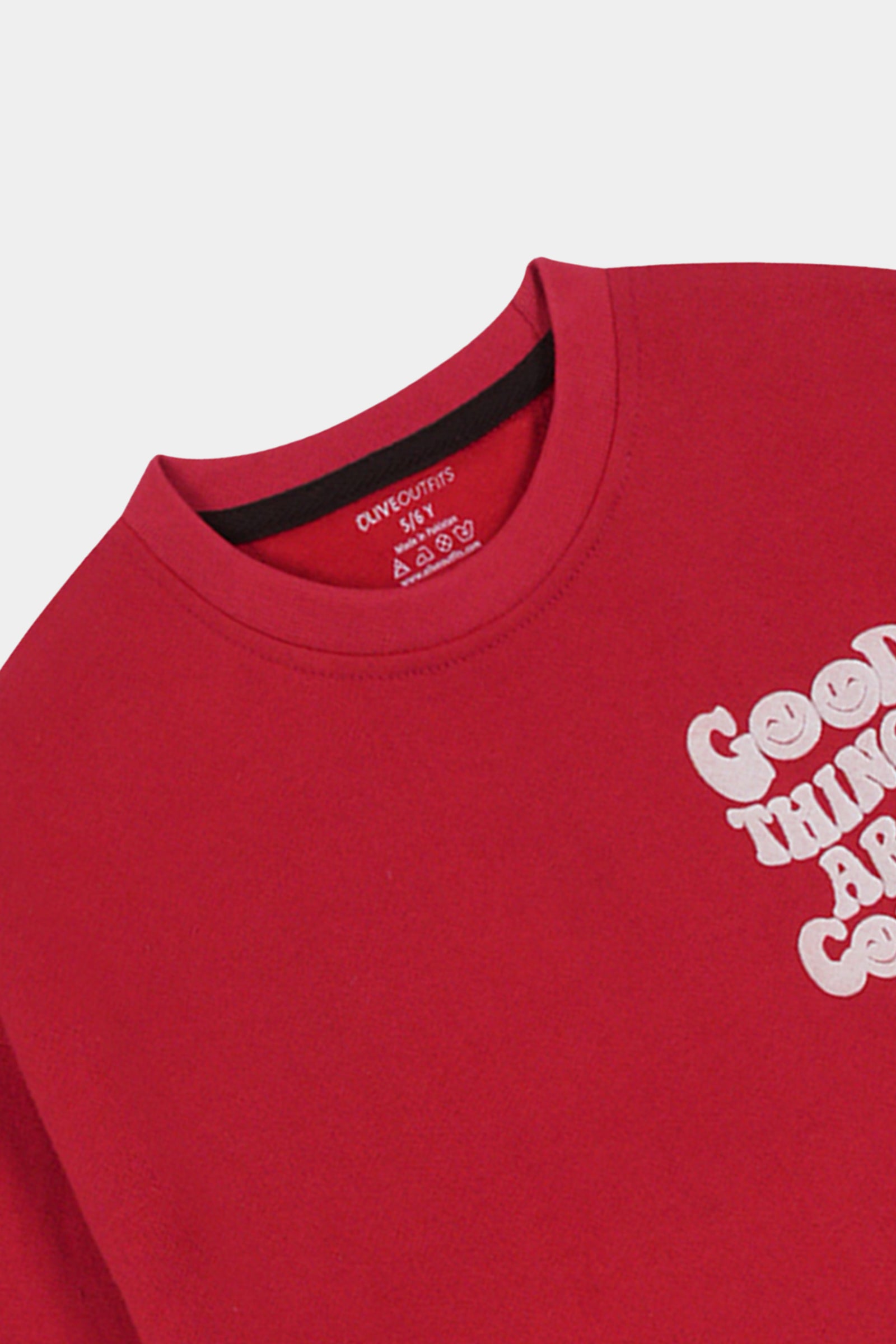 Good Things Are Coming: Cozy Red Sweatshirt and Jogger Set