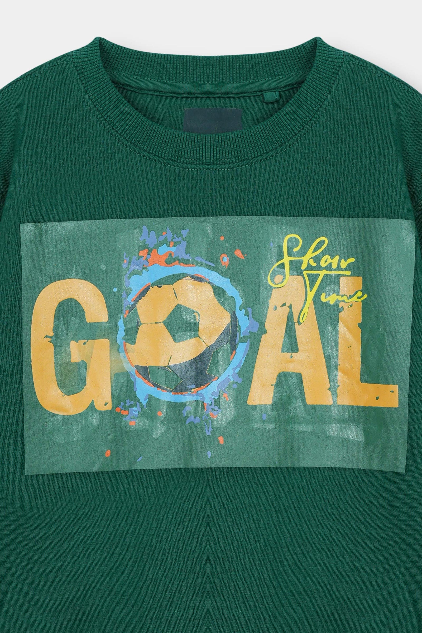 Kids Green Goal Print Sweatshirt