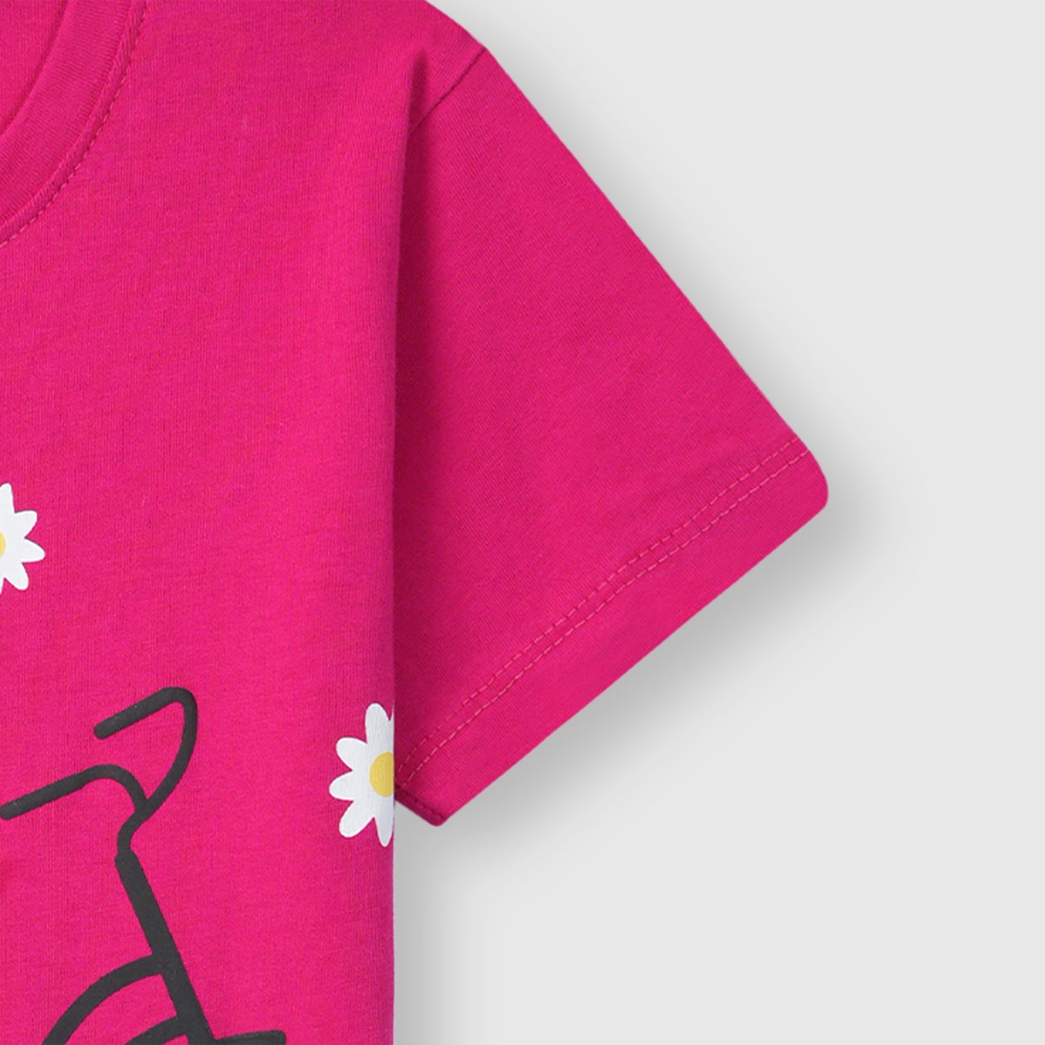 Girls "Lets Go" Printed Soft Cotton T Shirt