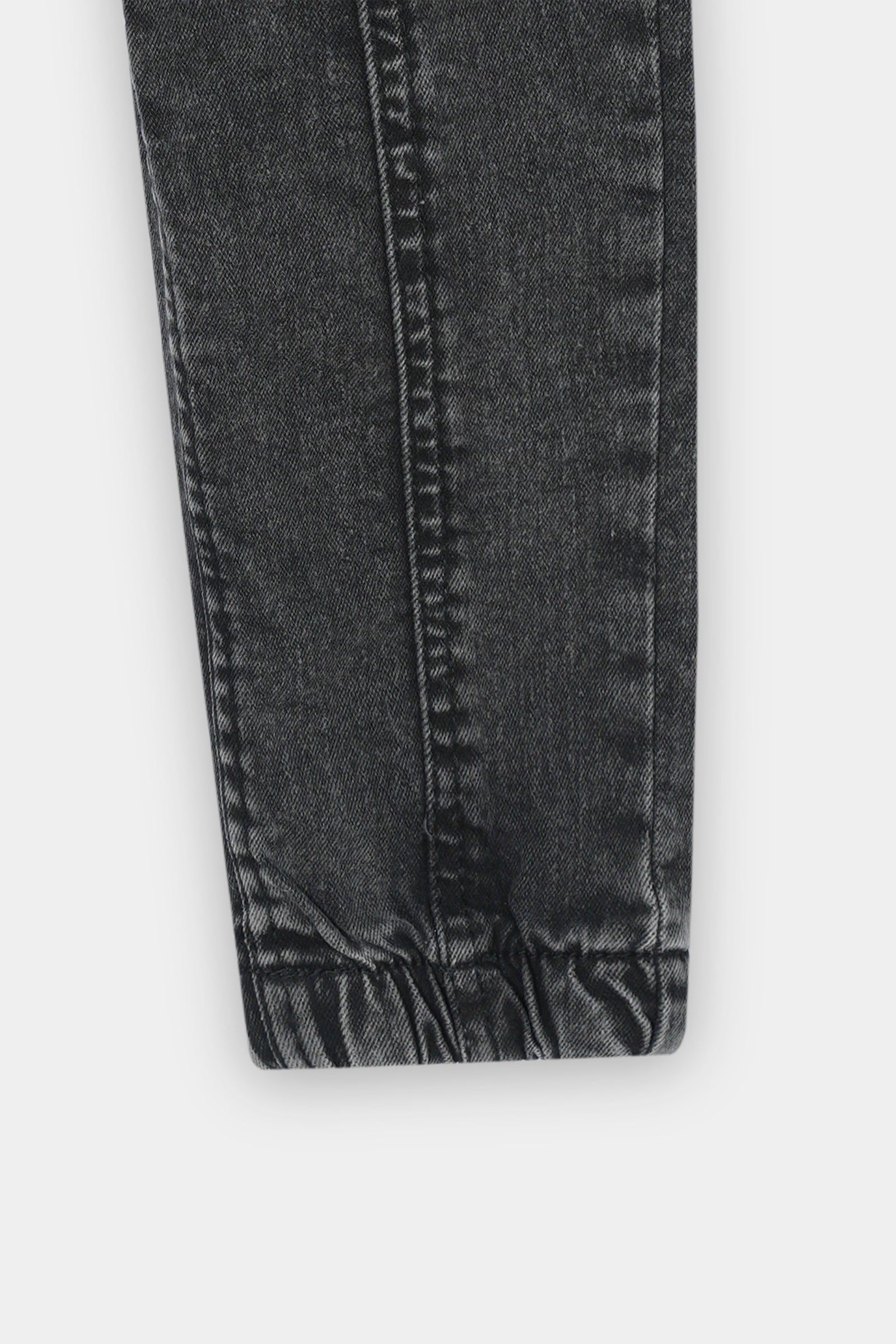 Urban Black Acid-Wash Jogger trouser