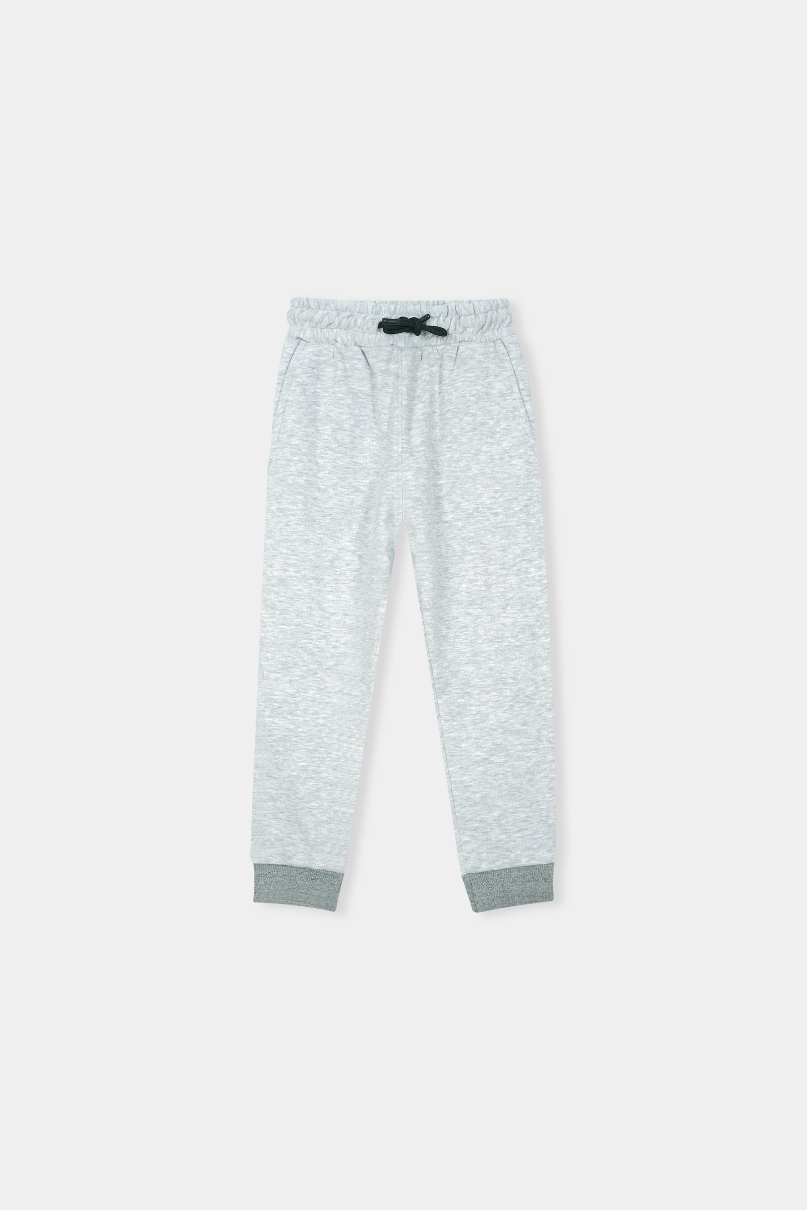 Sporty Stripes Boys' Zip-Up Tracksuit – Heather Grey with Navy & Orange Accents