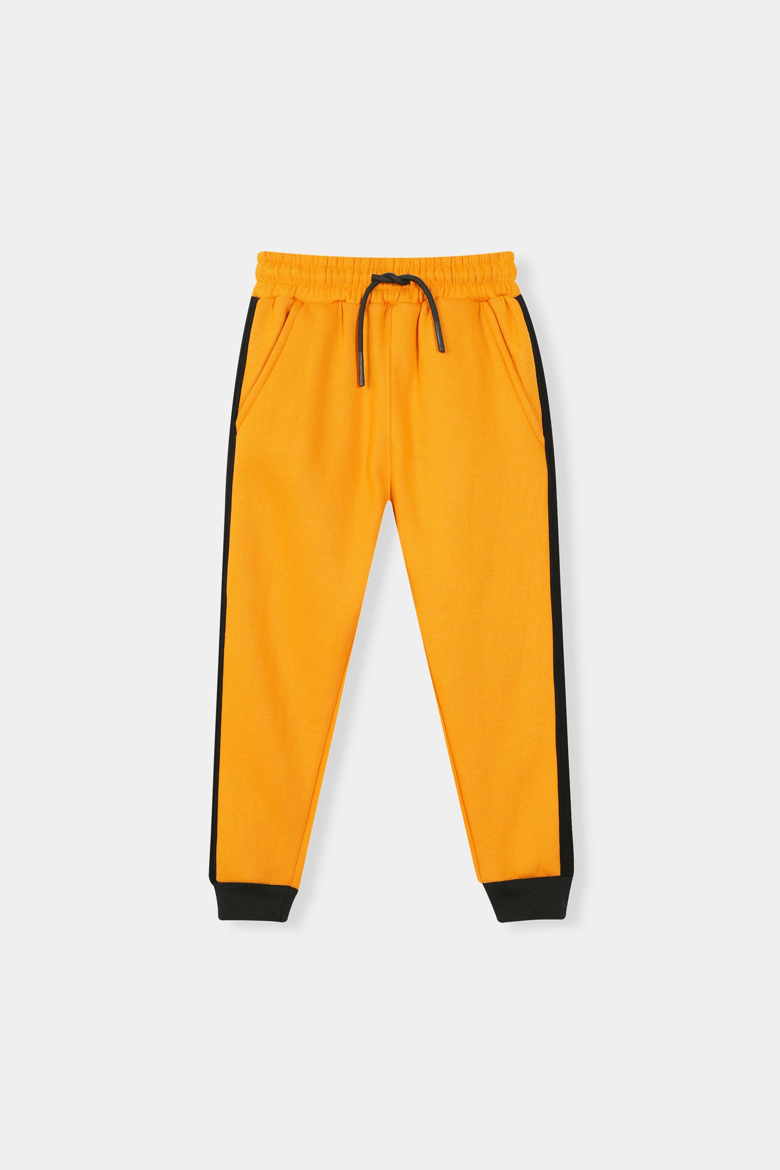 Boys Bold Orange & Black Zip-Up Hoodie Set