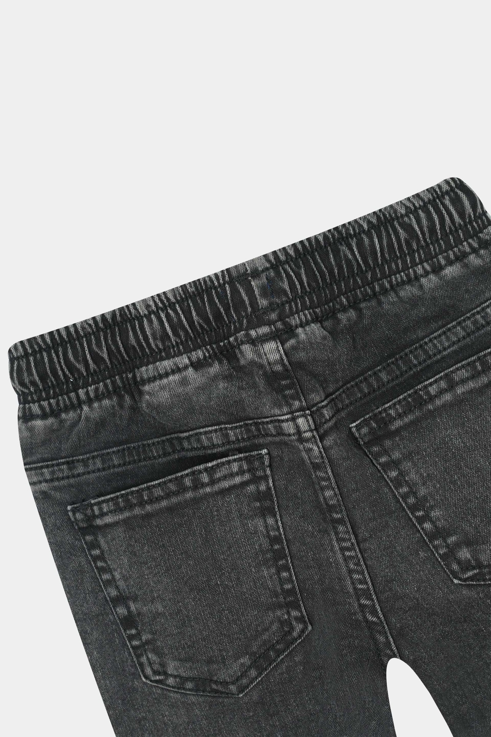 Urban Black Acid-Wash Jogger trouser