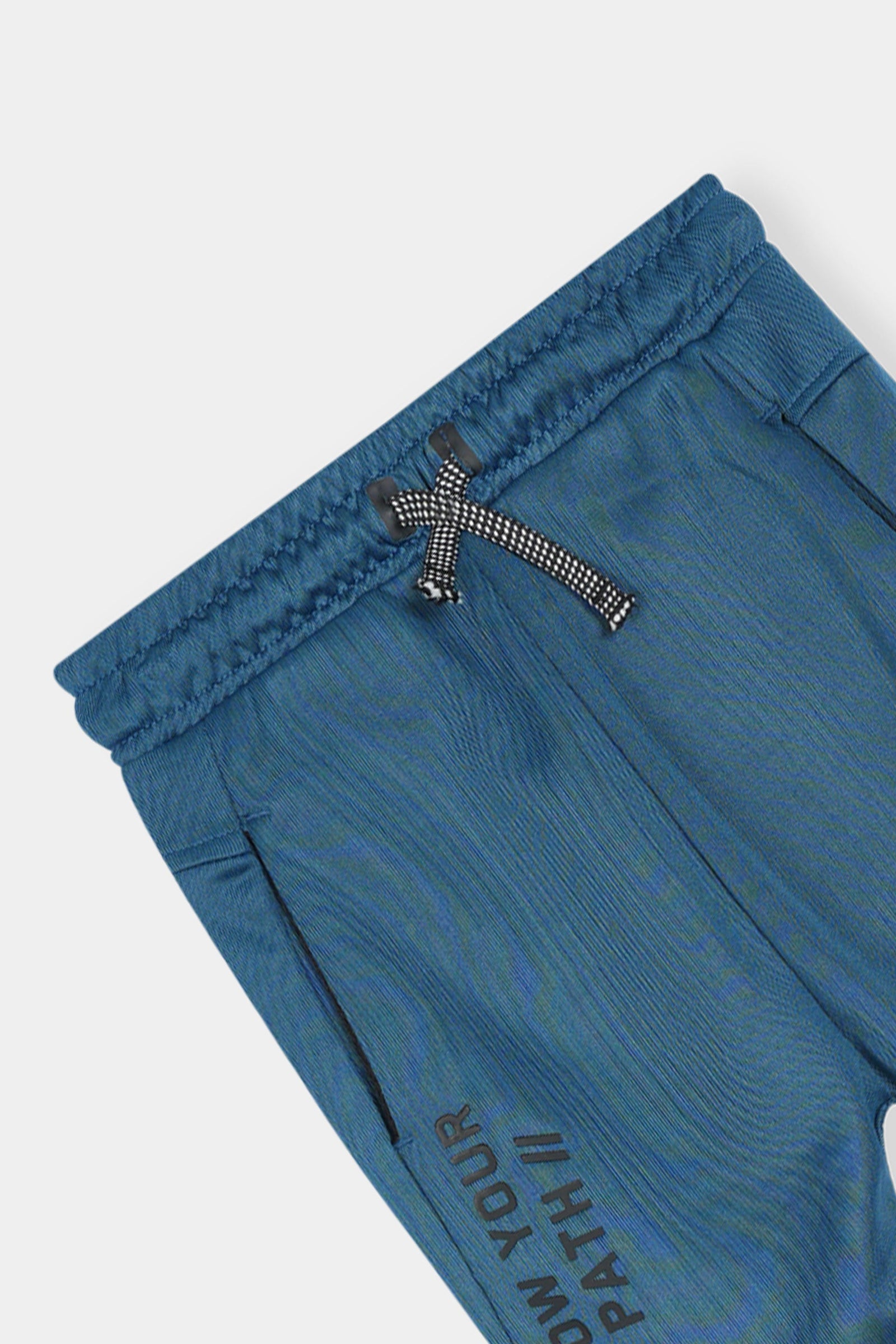 Teal Zip-Up Hoodie and Joggers Set with Motivational Print