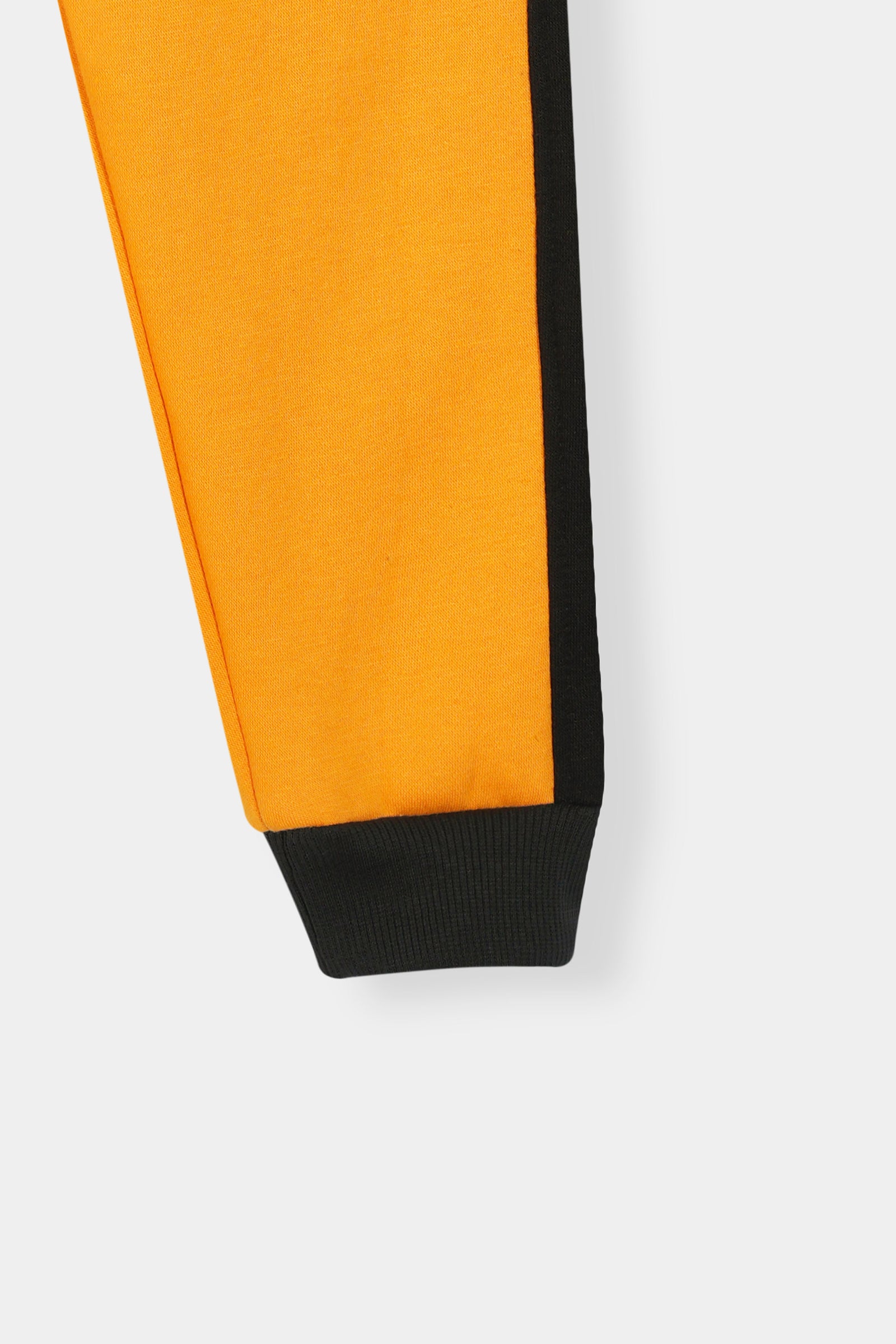 Boys Bold Orange & Black Zip-Up Hoodie Set