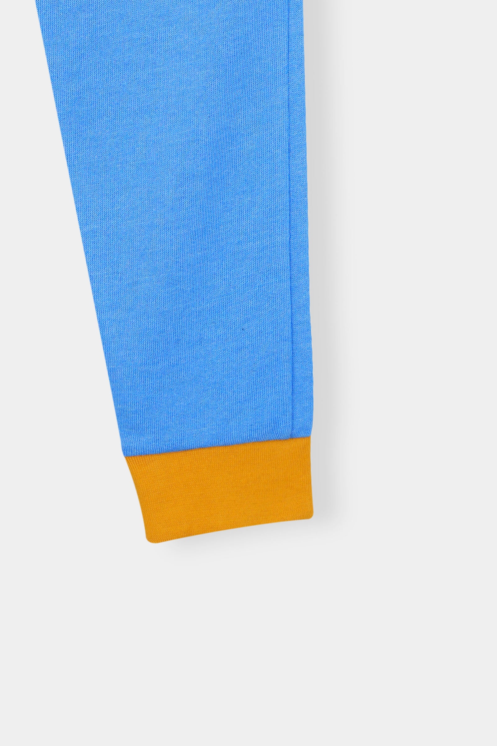 Boys Colorblock Hoodie & Jogger Set – Blue, Orange & Mustard