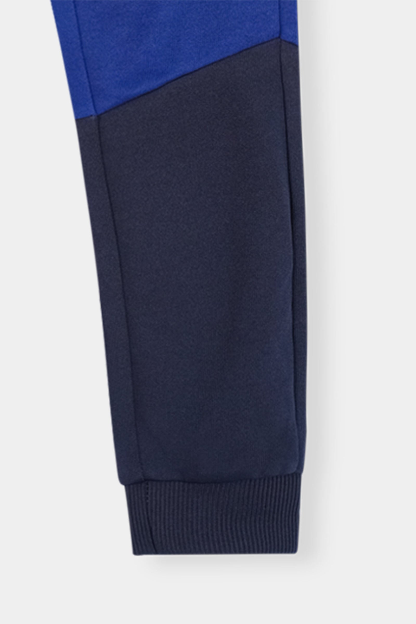 Blue and Navy Hooded Tracksuit Set with Zip-Up Jacket and Joggers