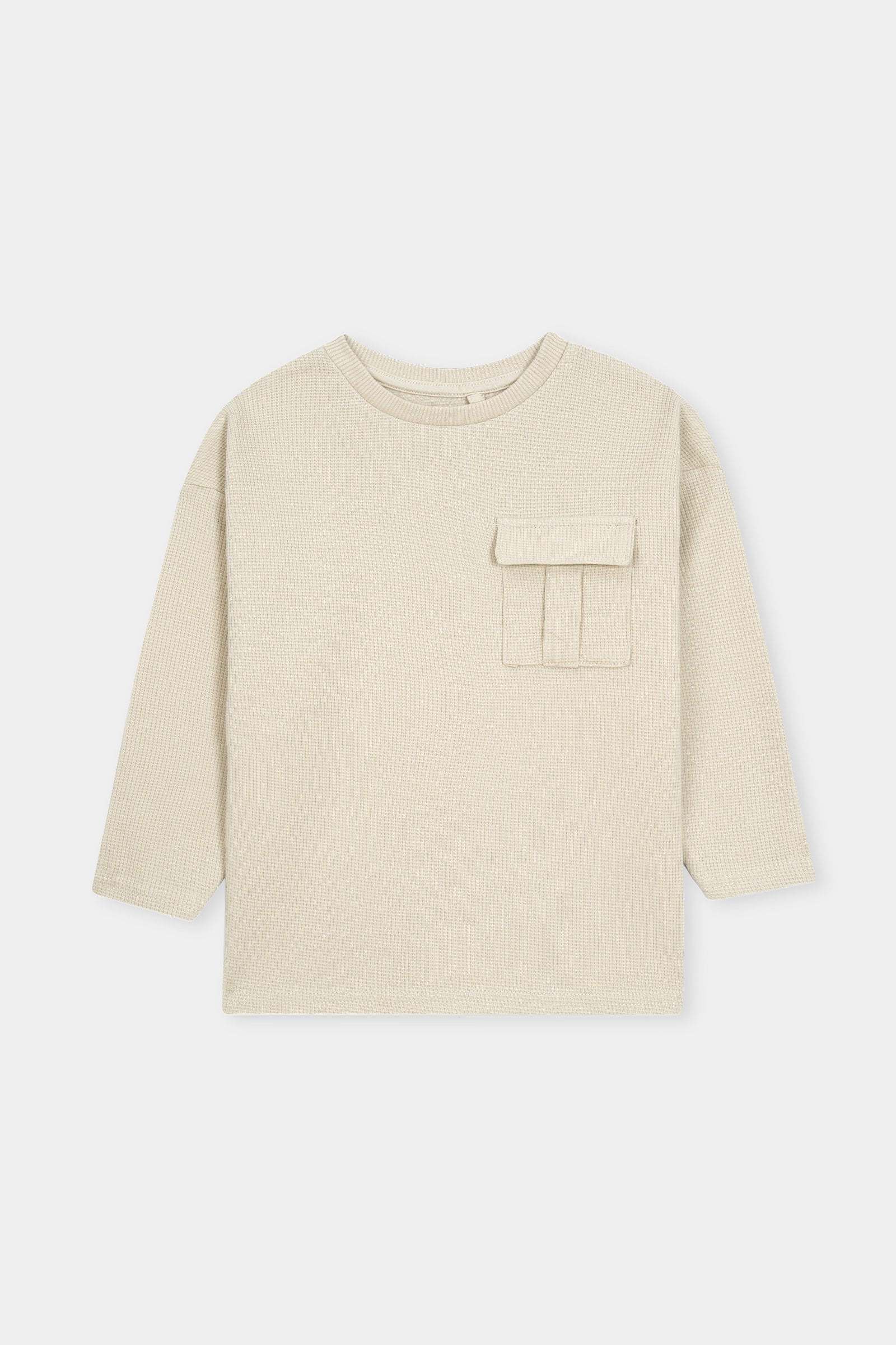 Classic Beige Waffle Pocket Tee
