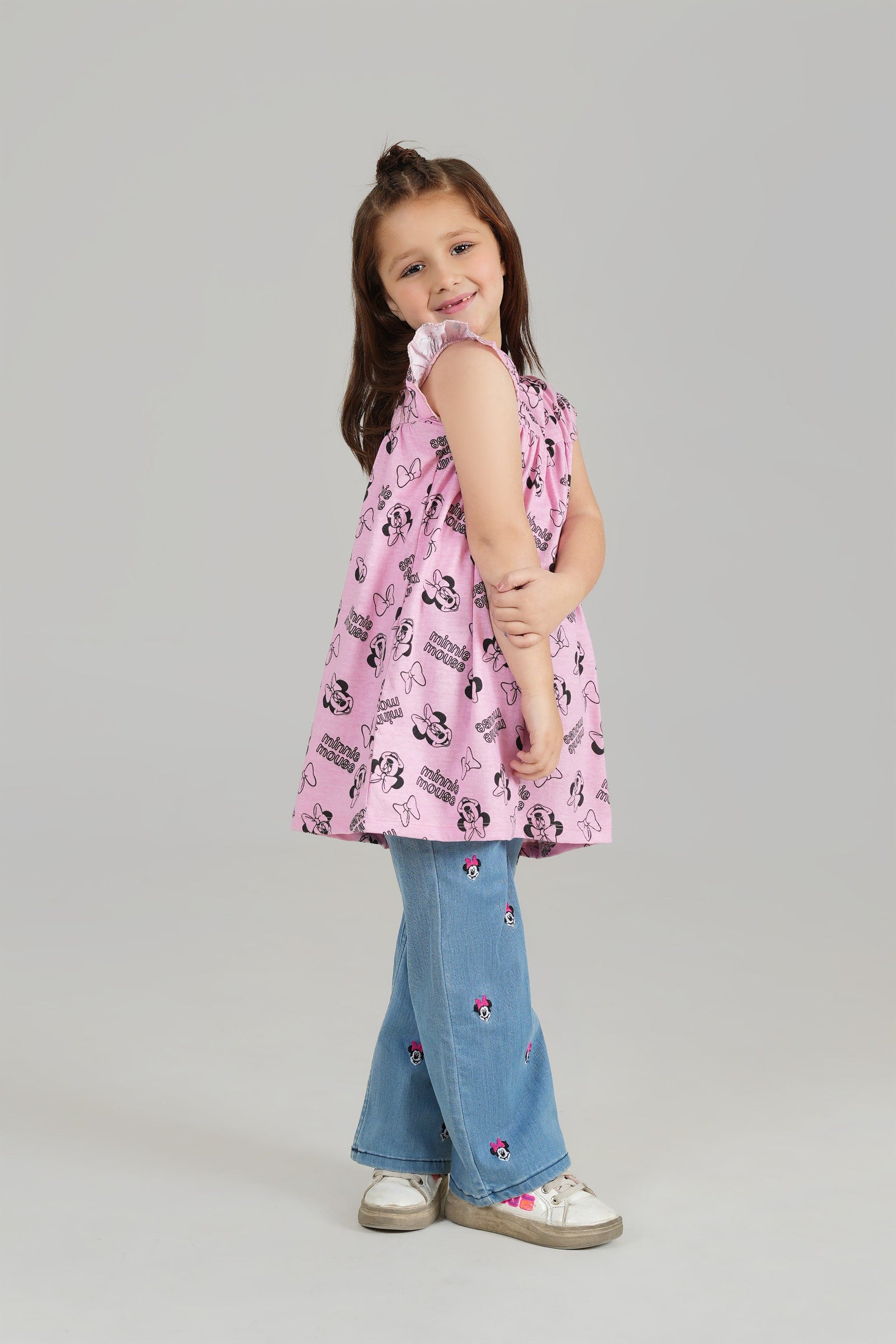 Allover Printed Long knit Frock