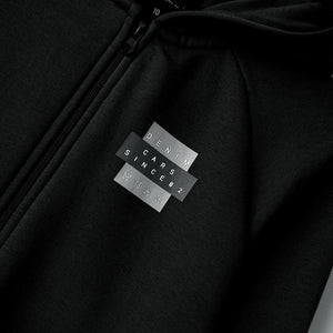 Premium Quality Black Brushed Fleece Slogan Zipper Hoodie For Kids (121397)
