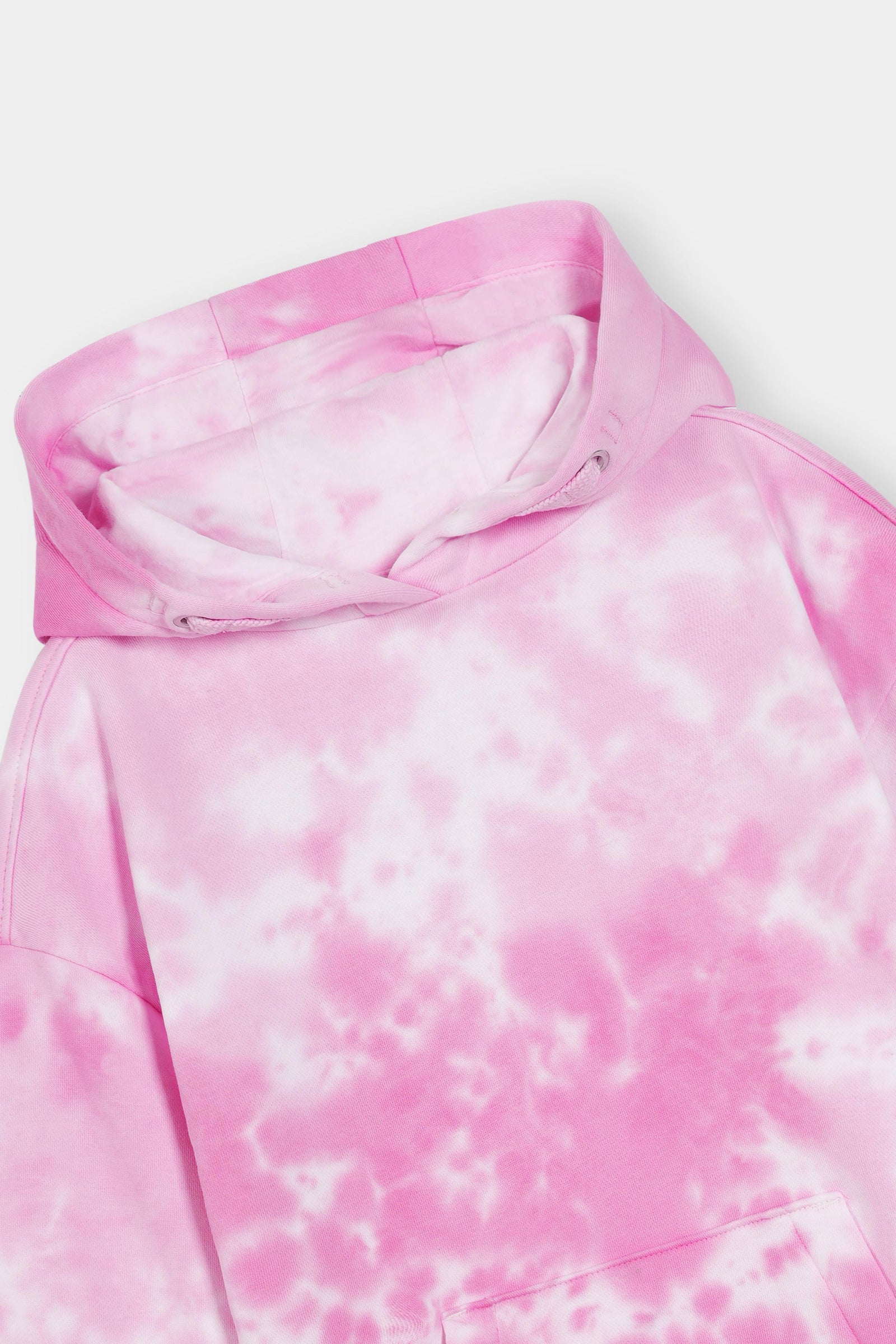 Pink Tie-Dye Hoodie – Pullover Style with Front Kangaroo Pocket For Girls