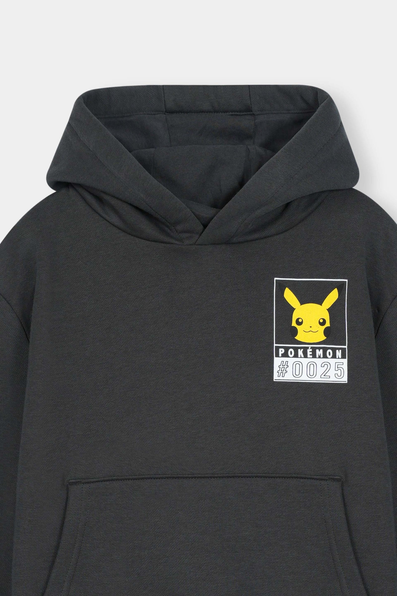 Black Pokémon Hoodie – Pikachu #0025 Graphic Pullover