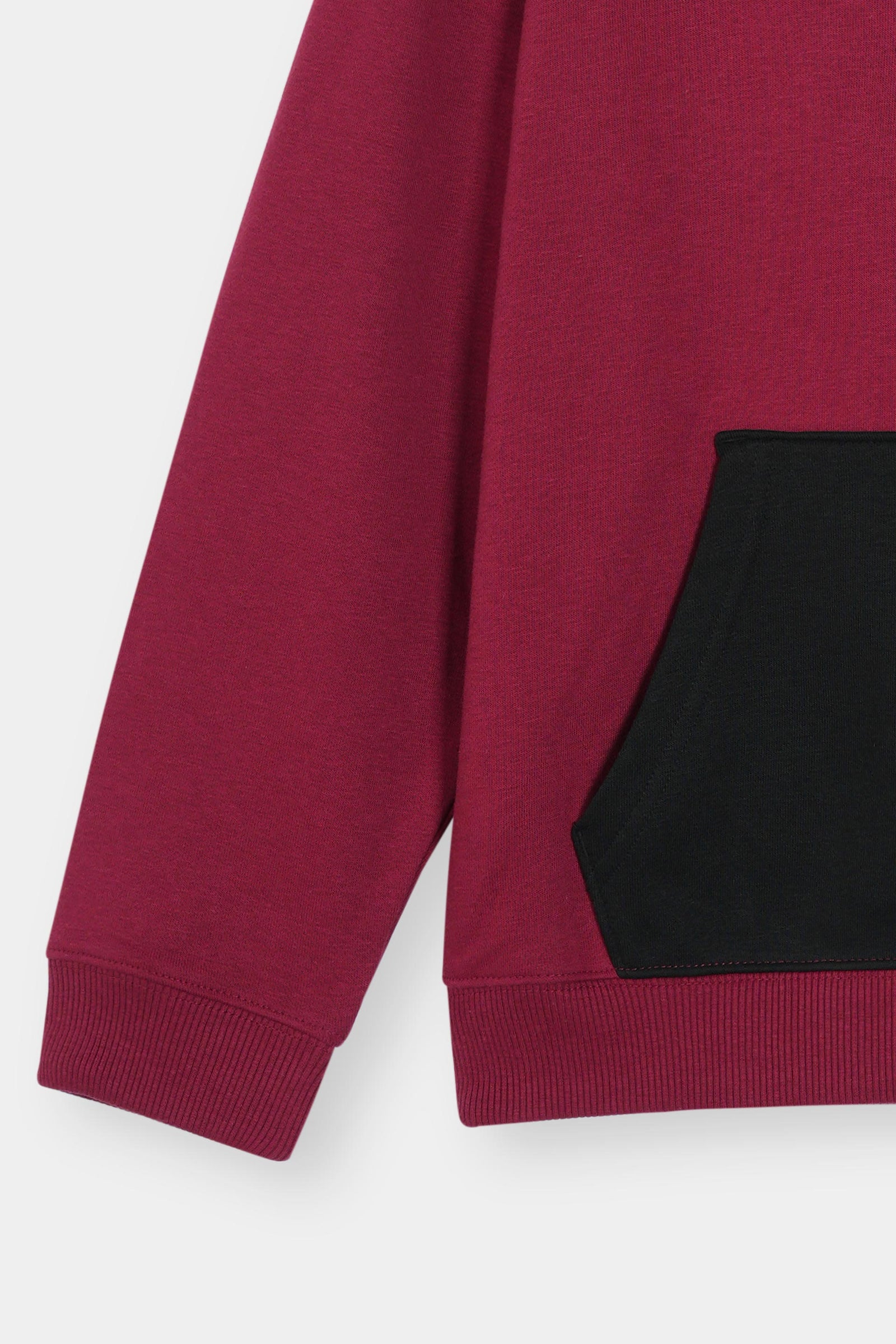 Future Ready Maroon & Black Hoodie For Kids