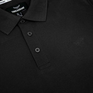Premium Quality Black Slim Fit Embroided Pique Polo Shirt For Men (120616)