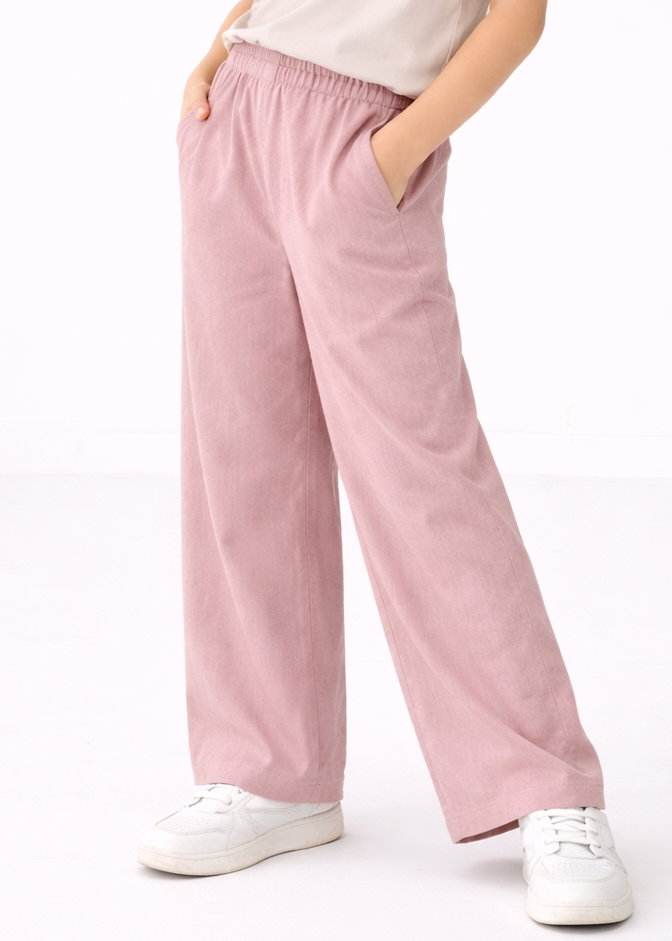 Kids Wide-Leg Pink Pants