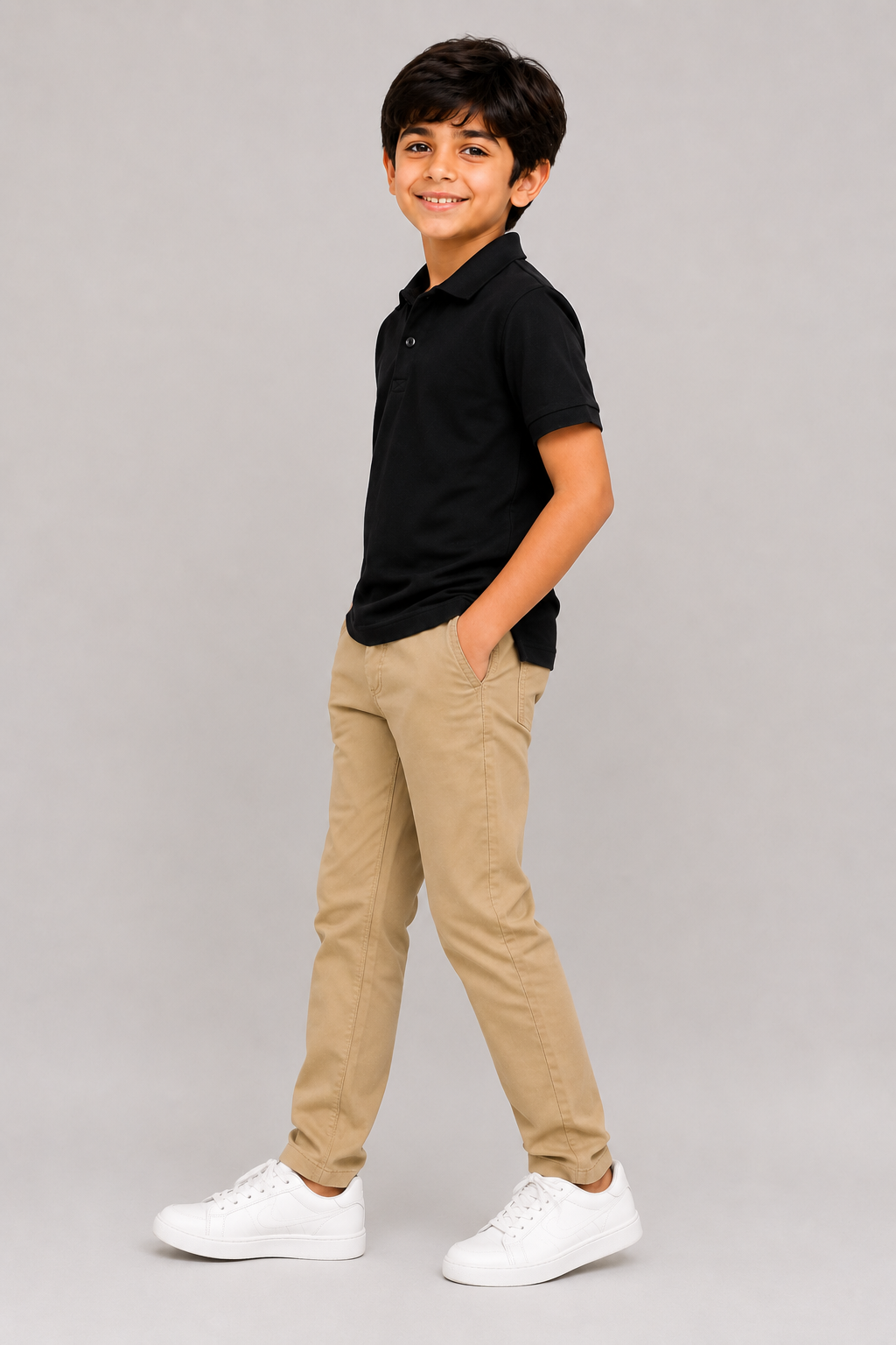 Kids Classic Black Polo Shirt