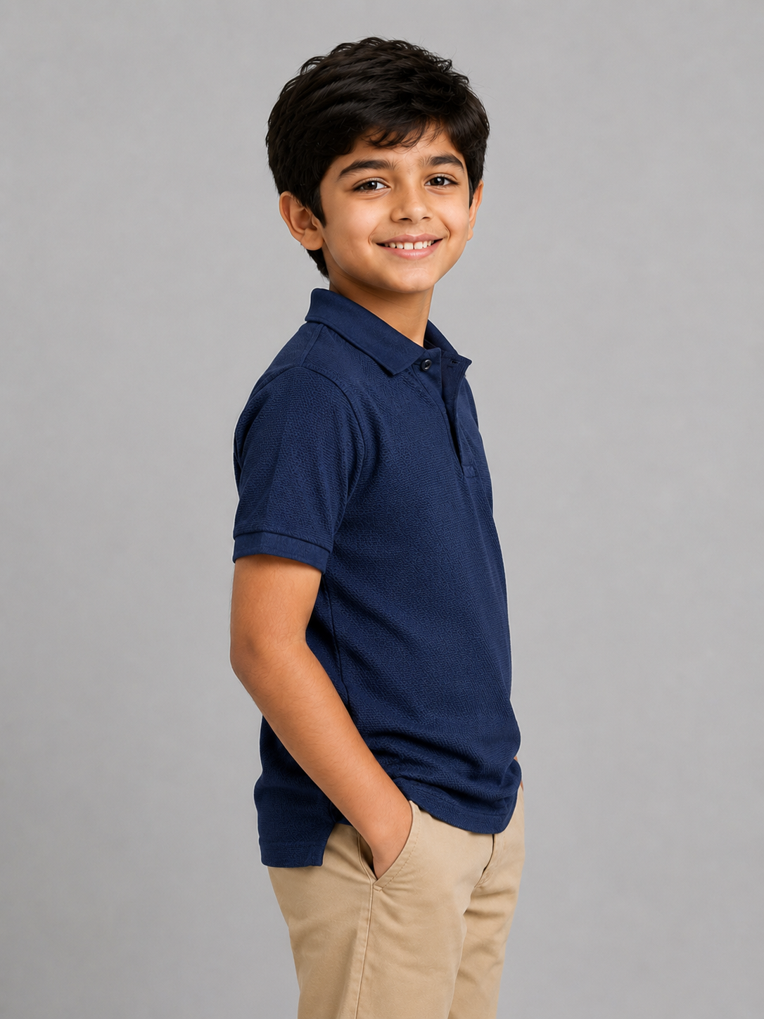 Kids Navy Blue Polo Shirt – Classic Casual Wear