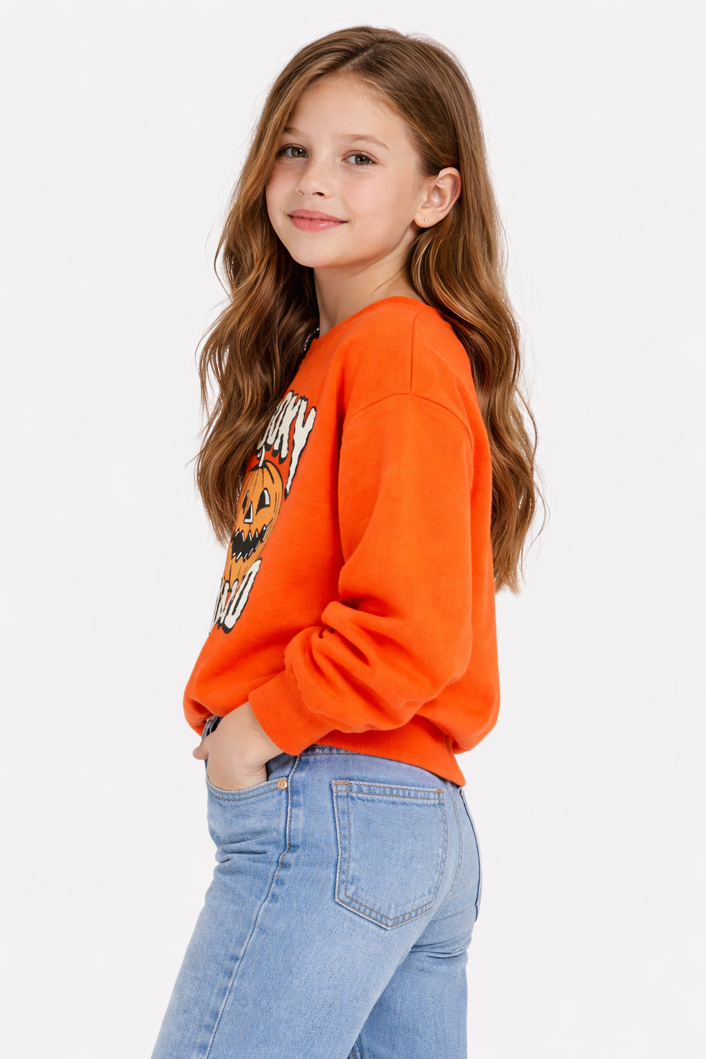 "Spooky Squad Halloween Pumpkin Sweatshirt" (unisex)