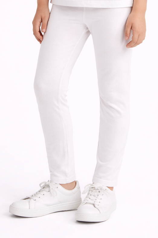 Girls Soft Cotton White Lycra Tight