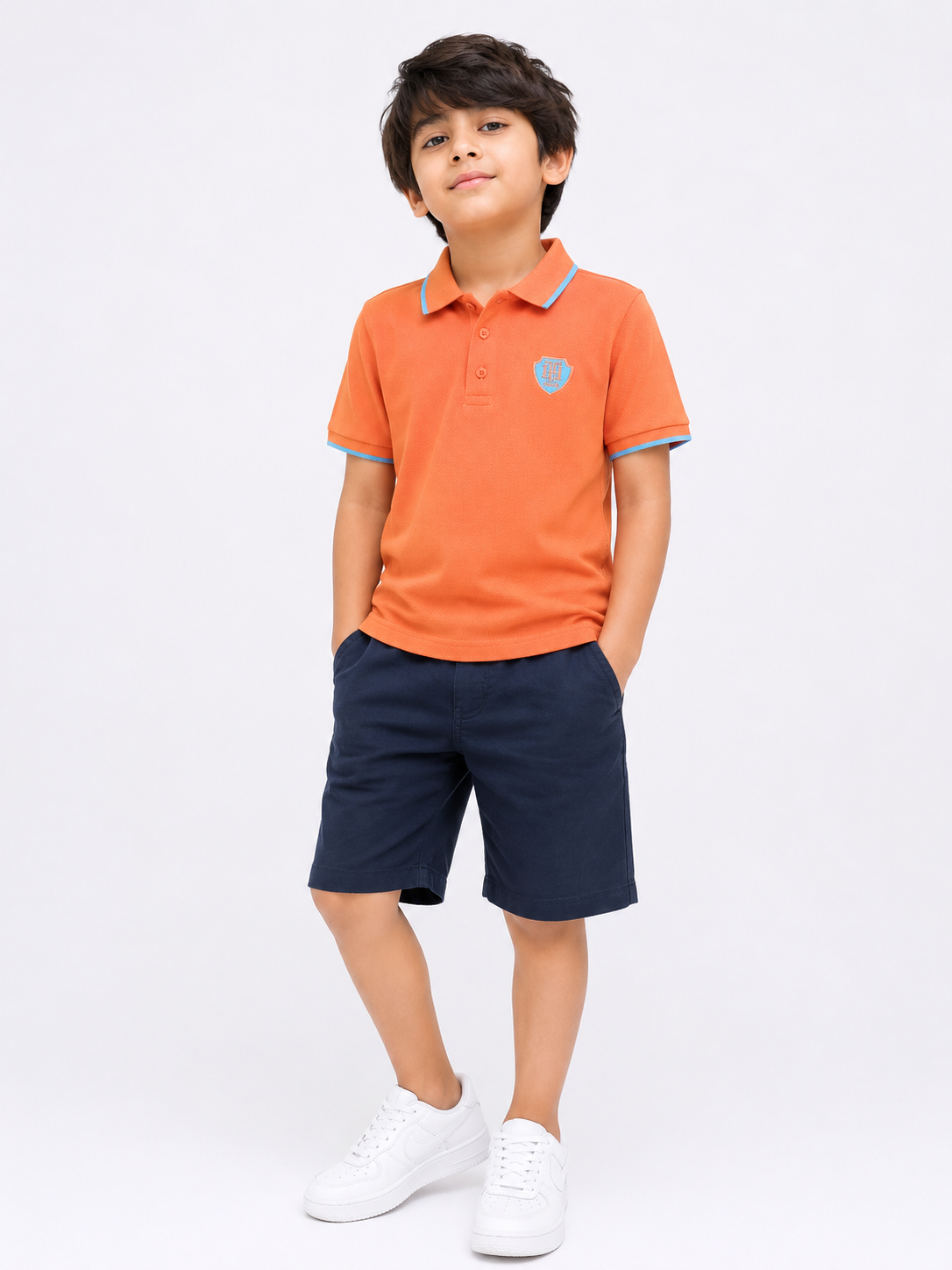 Boys Premium Cotton Piqué Polo Shirt – Orange
