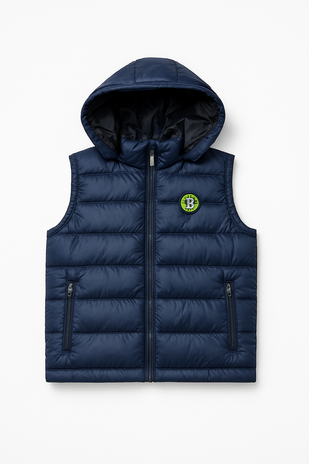men’s Dark Blue hooded puffer Jacket