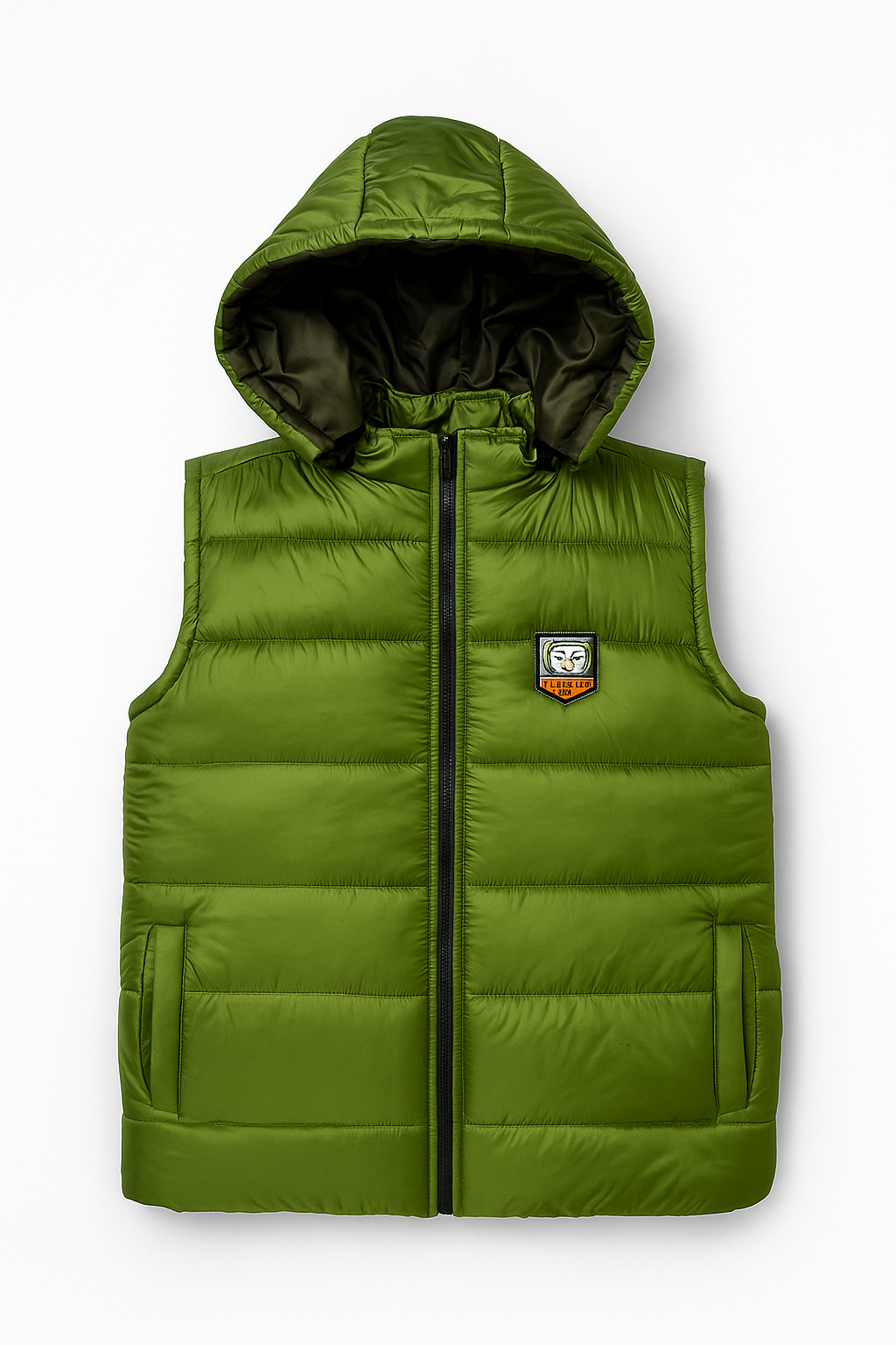 men’s Light Green hooded puffer Jacket