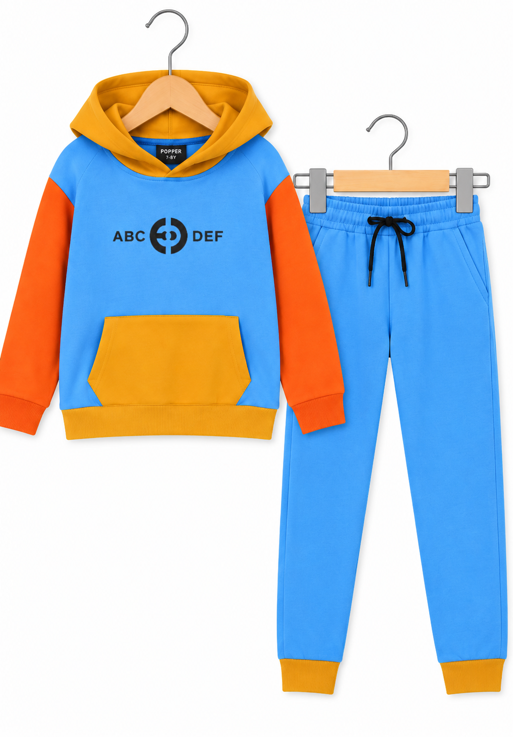 Color Block Kids Hoodie Tracksuit