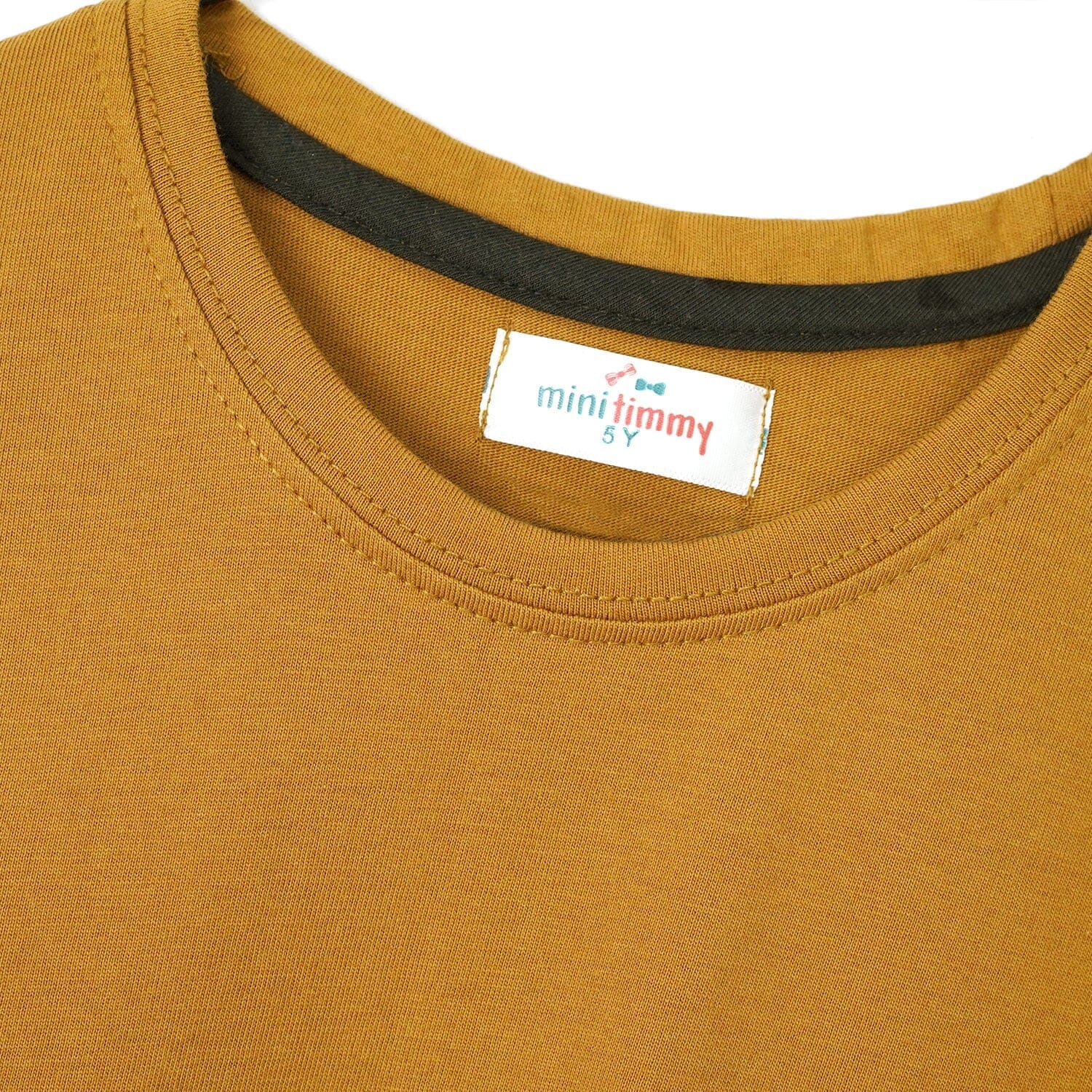 Boys Soft Cotton Graphic Mustard T-Shirt