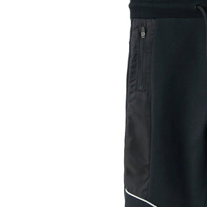 Premium Quality Black Slim Fit Reflecting Tape Fleece Jogger Trouser For Kids (121281)