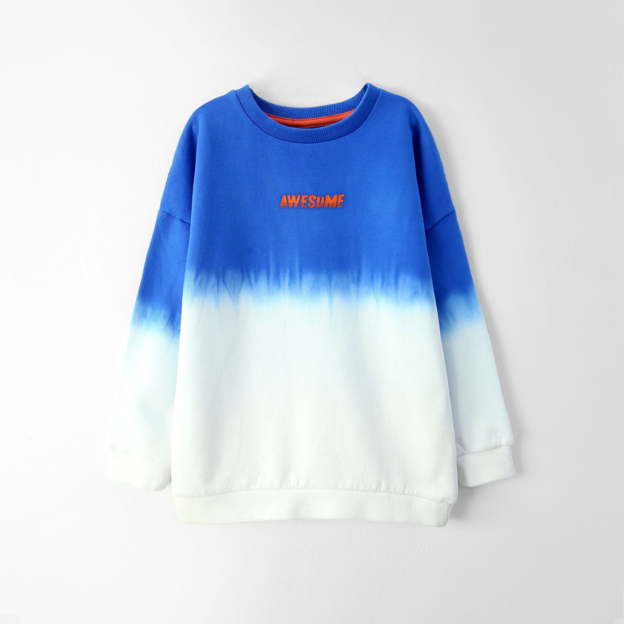 Premium Quality Tie & Dye Slogan Fleece Sweatshirt For Kids (121296)