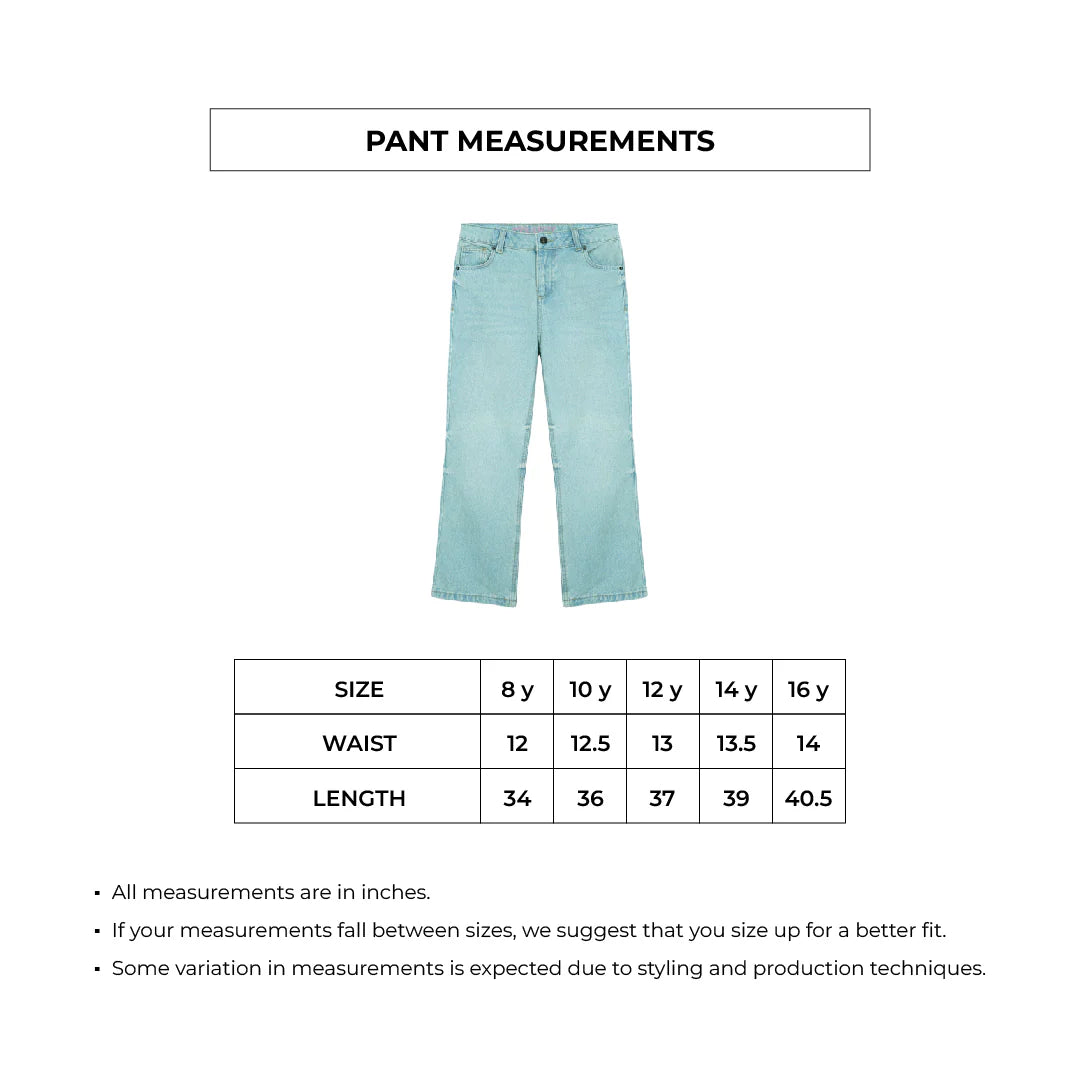 Kids' Light Blue Flared Denim Jeans