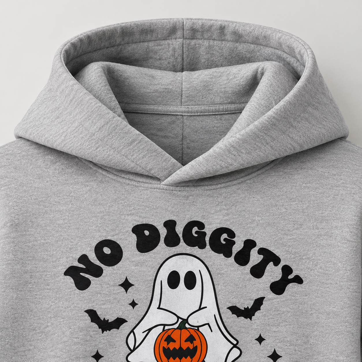 Kids’ Grey Halloween Ghost Hoodie & Jogger Tracksuit Set