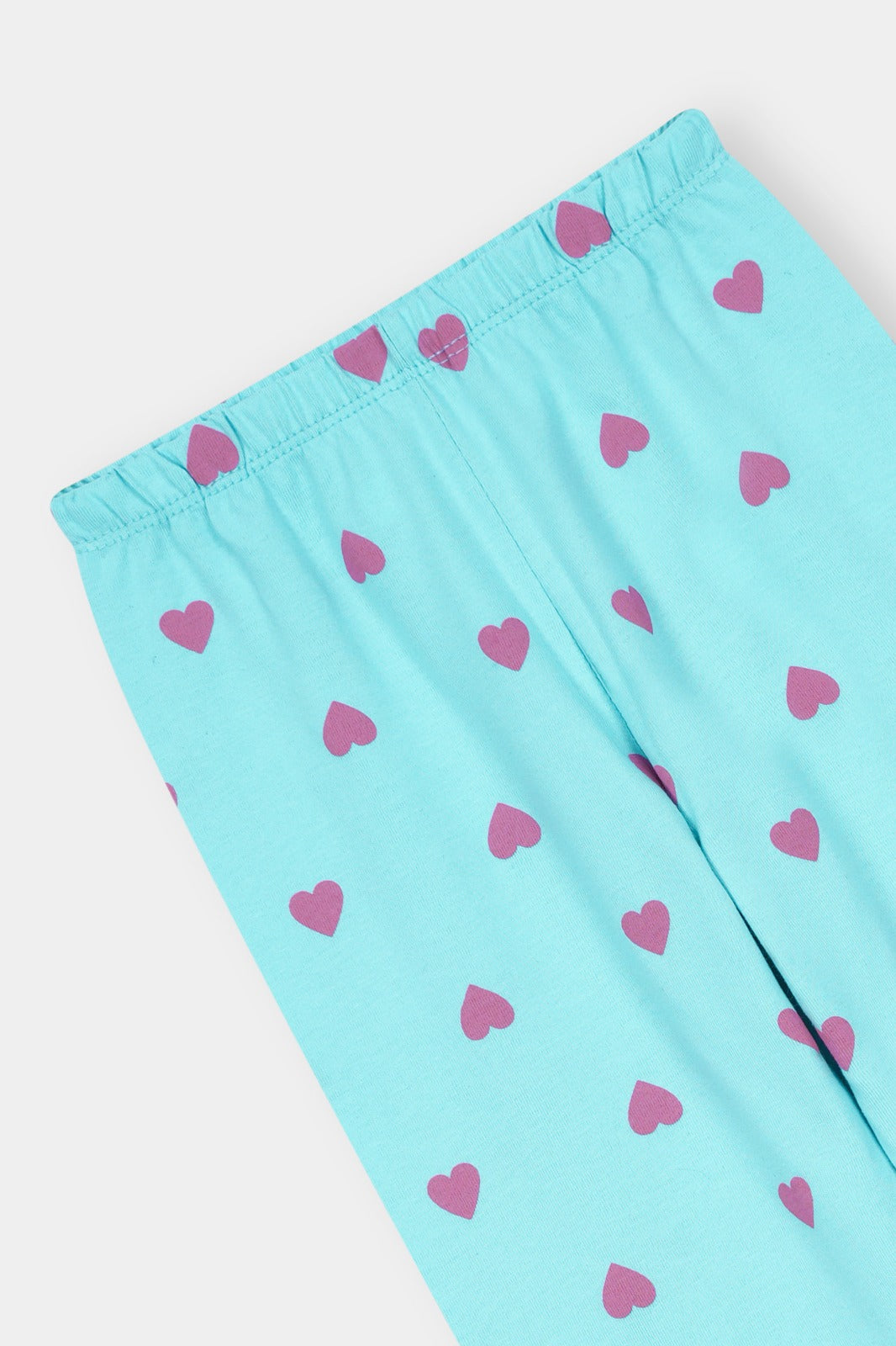 Girls Soft Cotton All over Heart Printes Lycra Tight