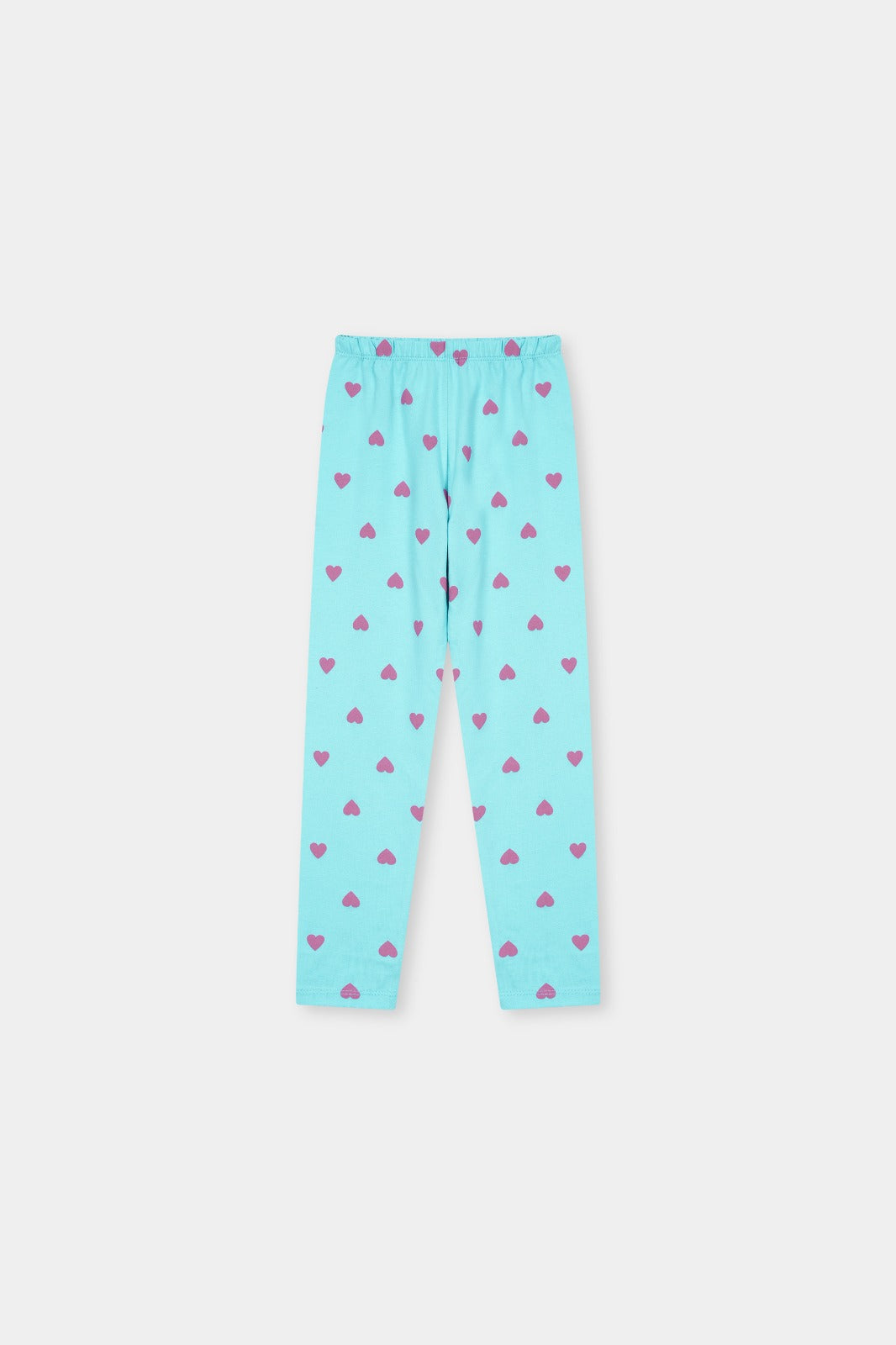 Girls Soft Cotton All over Heart Printes Lycra Tight