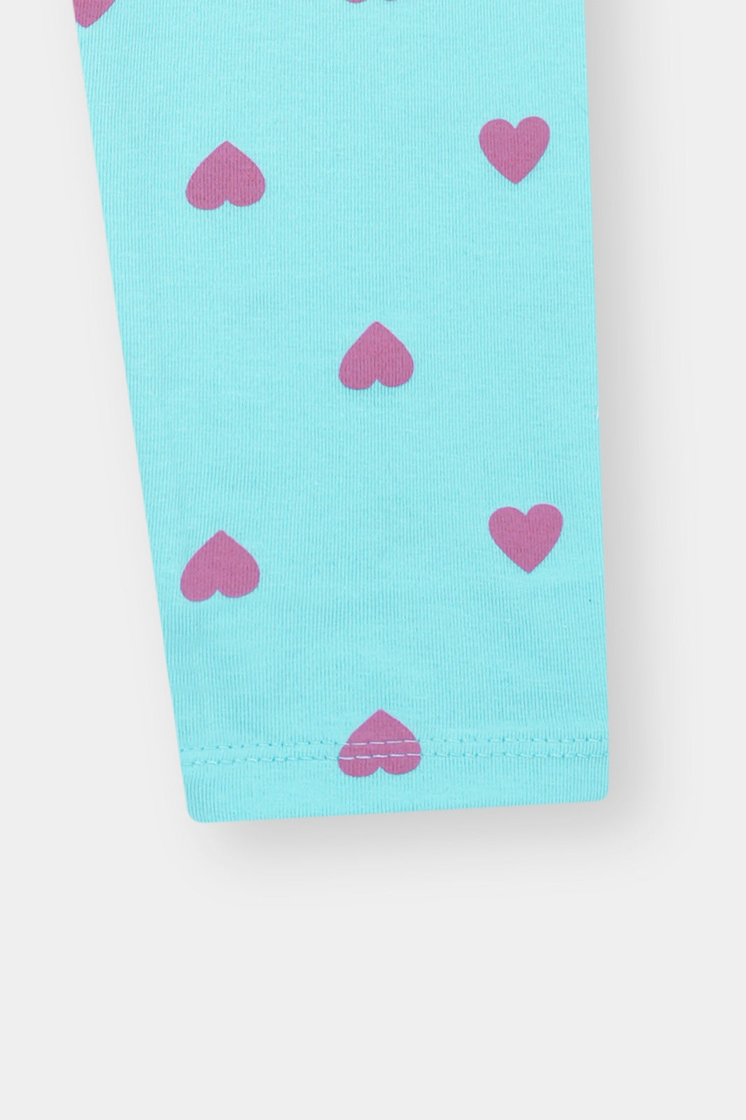 Girls Soft Cotton All over Heart Printes Lycra Tight