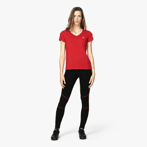 Ferr women exclusive 'slim fit' scuderia v-neck t-shirt (1023)