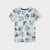 Imported Grey All-Over Printed T-Shirt For Boys (120434)
