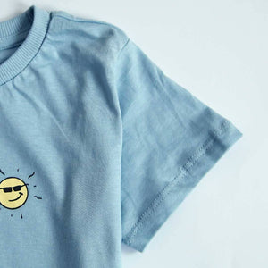 Imported Sky Blue Printed Soft Cotton T-Shirt For Kids (120408)