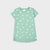 Imported Sea Green All-Over Printed Soft Cotton Top For Girls (120415)