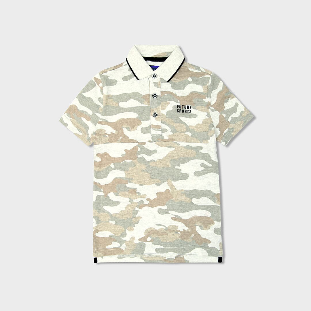 Premium Quality Camouflage Print Soft Cotton Polo Shirt For Boys (120487)