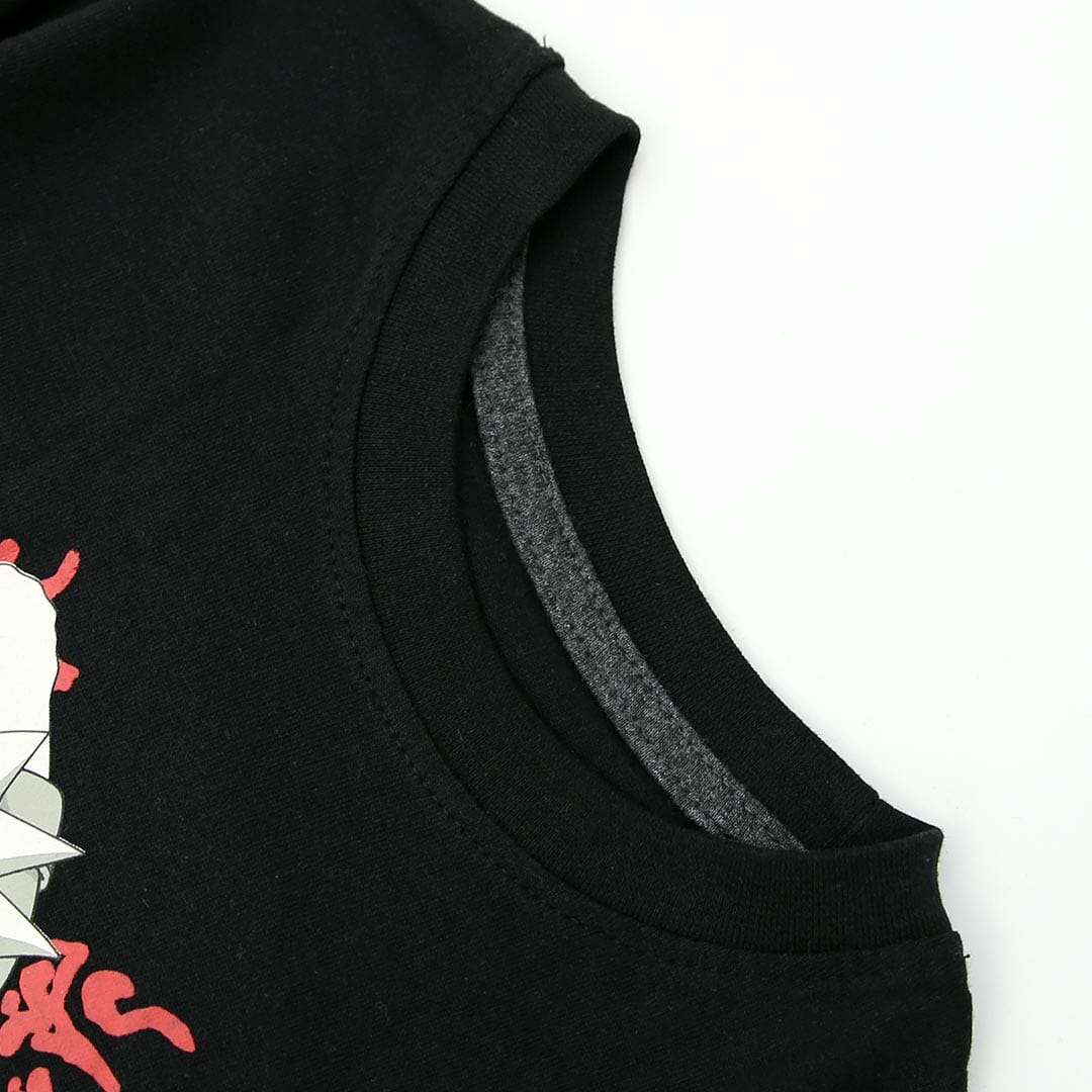Imported Black "Naruto" Slogan Printed T-Shirt For Boys (120430)