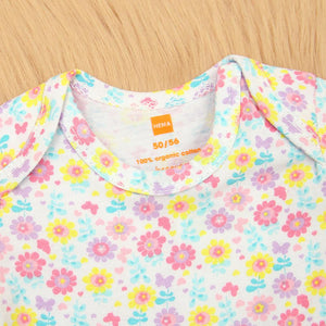 Imported Girls All-Over Floral Printed Soft Cotton Romper (21240)