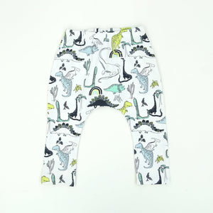 Imported All-Over Dino Printed Soft Cotton Stretch Legging For Girls (11559)