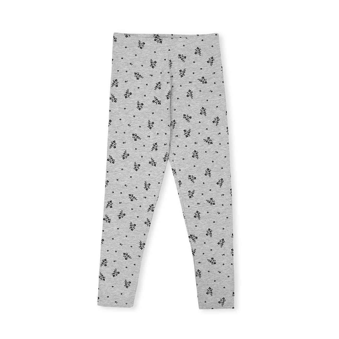 Imported Grey All-Over Printed Soft Cotton Stretch Legging For Girls (11583)