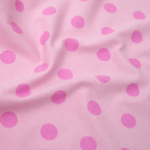Imported Pink Polka Doted Soft Cotton T-Shirt For Girls (120569)