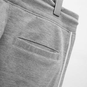 Premium Quality Grey Side Striped Soft Cotton Pique Jogger Trouser For Men (120274)